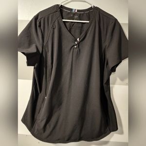 Katie Duke Empower Women Cherokee Scrub Top Black XXL 2XL